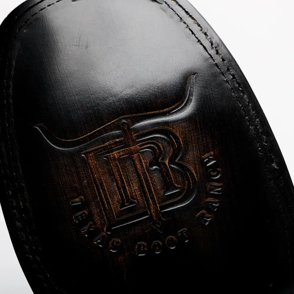 Black Cherry Jumbo Pirarucu Leather Boots - Square Toe