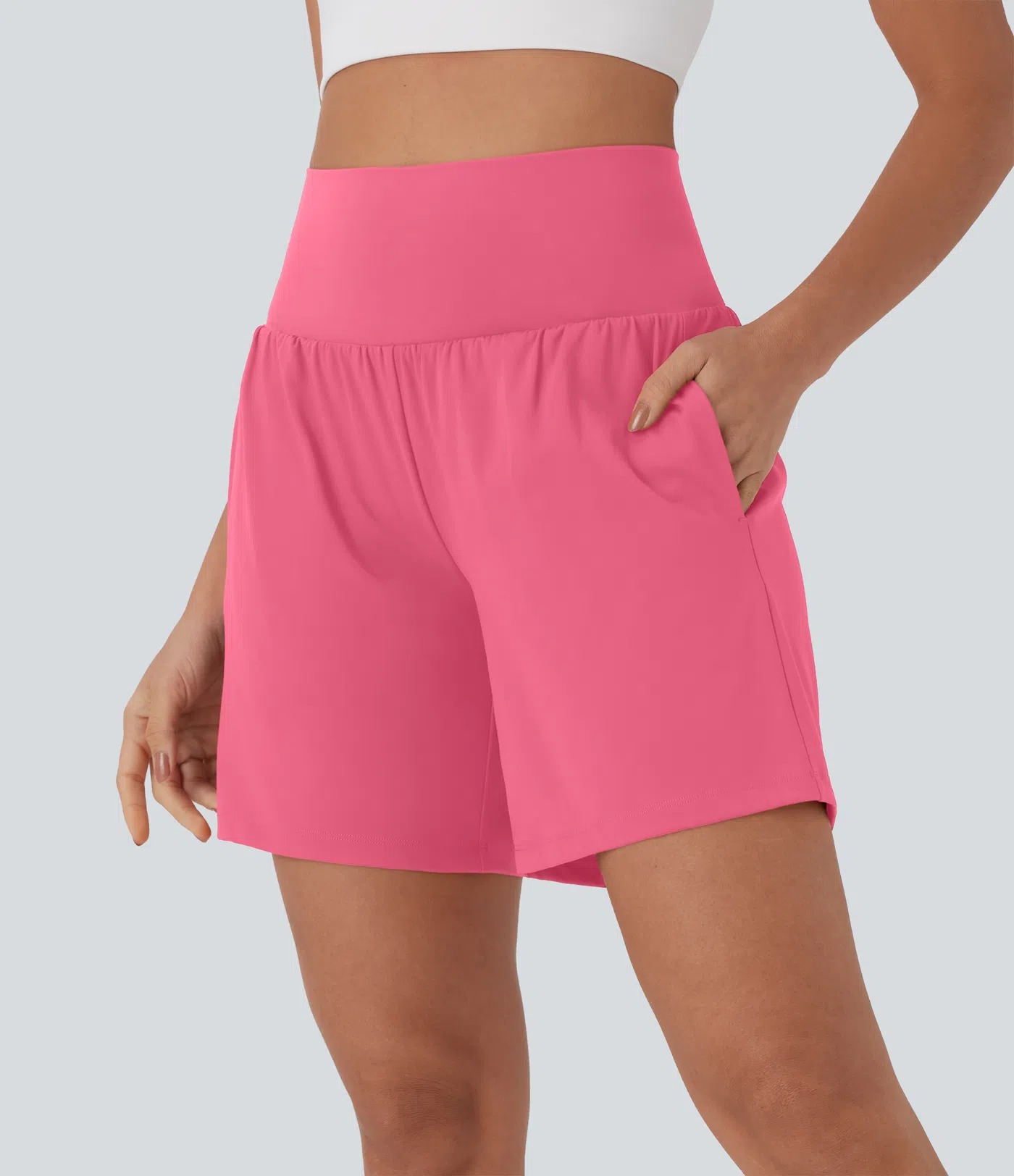 🔥Women’s 2-in-1 Super High-Waisted Cool-Touch Yoga Shorts with Pockets (3