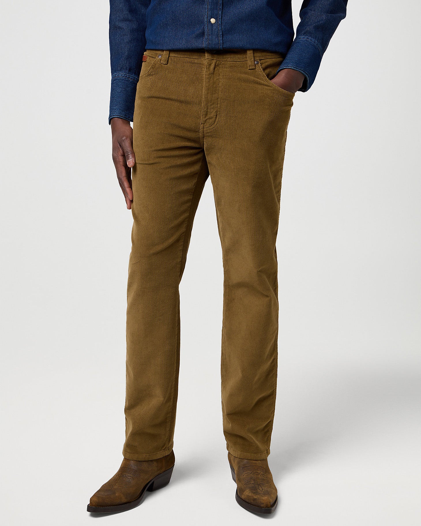 Texas Stretch Authentic Straight Mens Cords - Kangaroo