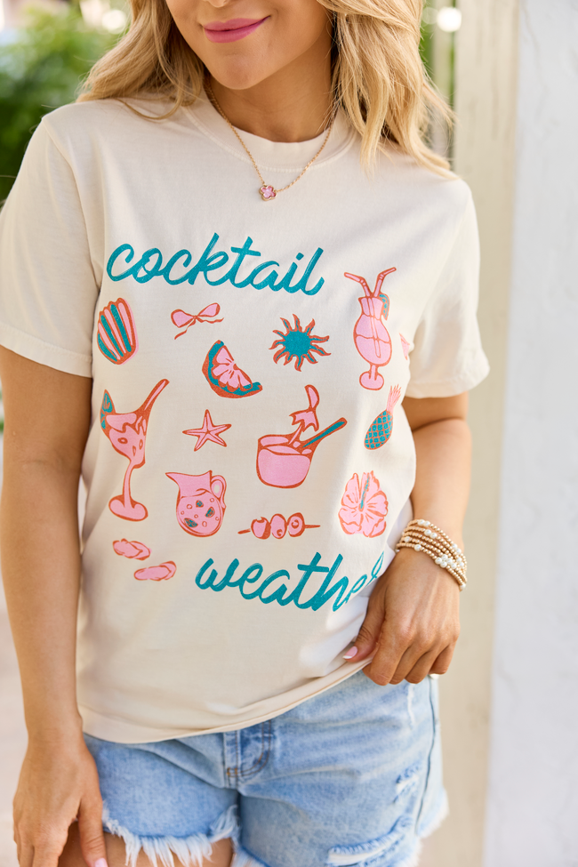 Cocktail Weather Ivory Graphic Tee