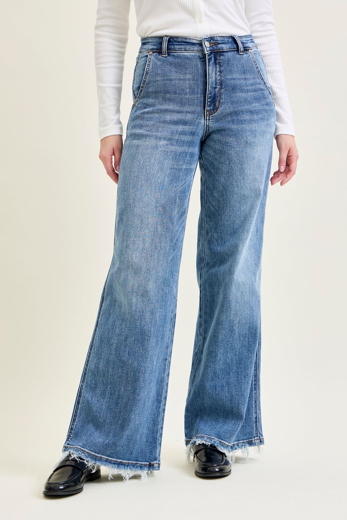 Sage High Rise Retro Wide Leg