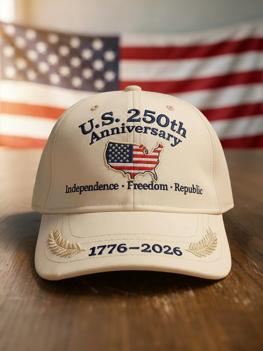U.S. 250th Anniversary Map Outline Baseball Cap