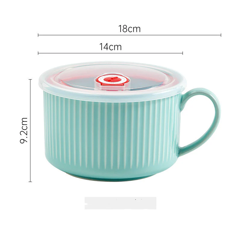 Large Ceramic Large Soup Mug -Airtight Lid