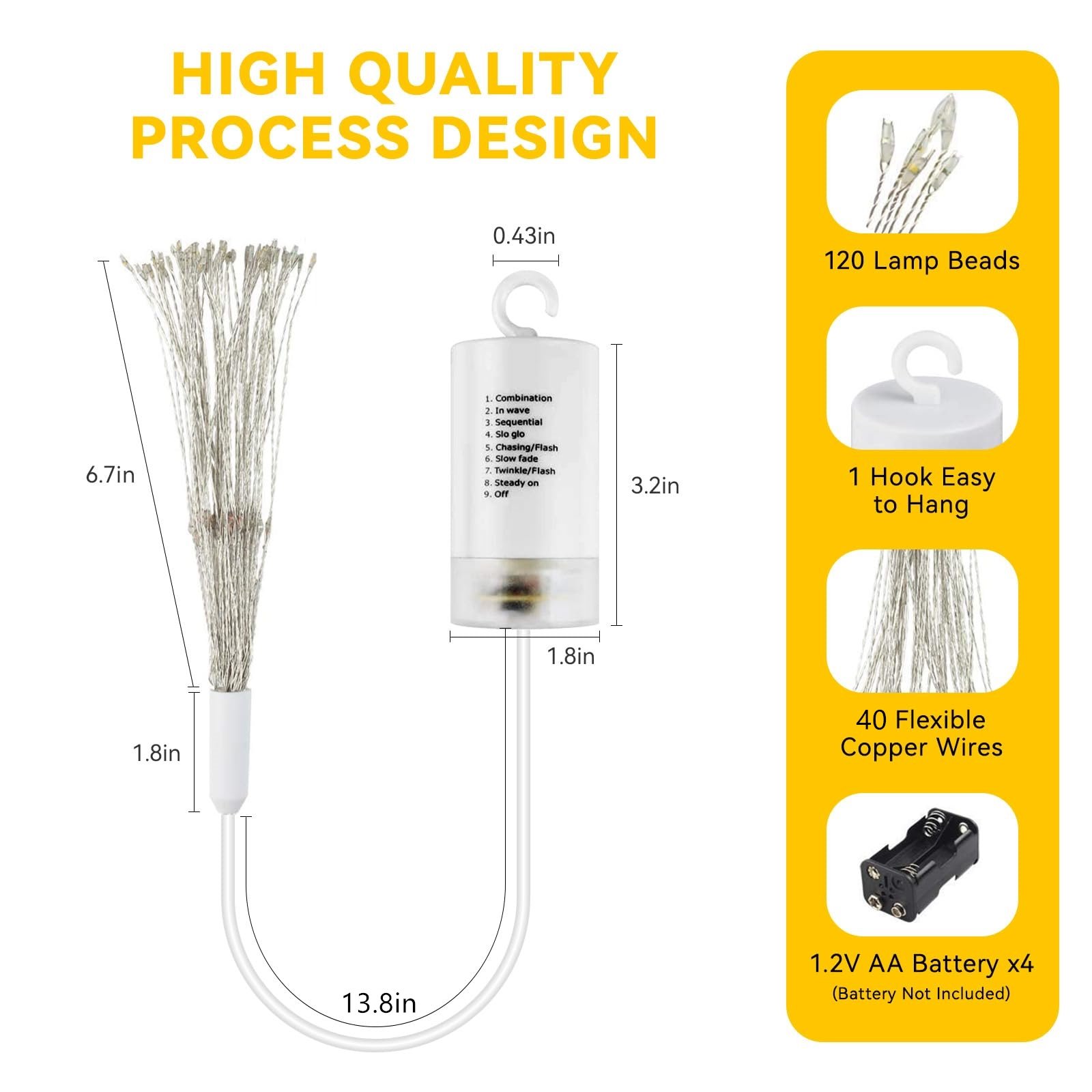 🎄Hanging Starburst Fairy Lights for Christmas