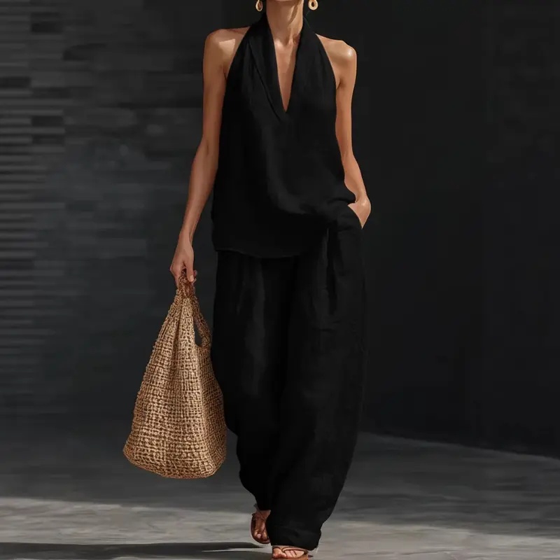 Boho Linen Two Piece Set