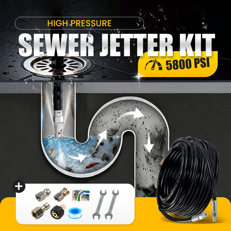 🎁 Hot Sale 50% OFF 🔥5800PSI Sewer Jetter Kit for Pressure Washer