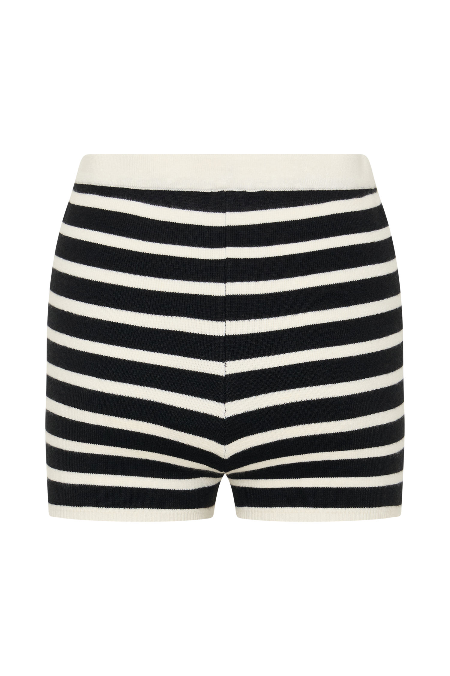 Black/white Stripe Knit Shorts