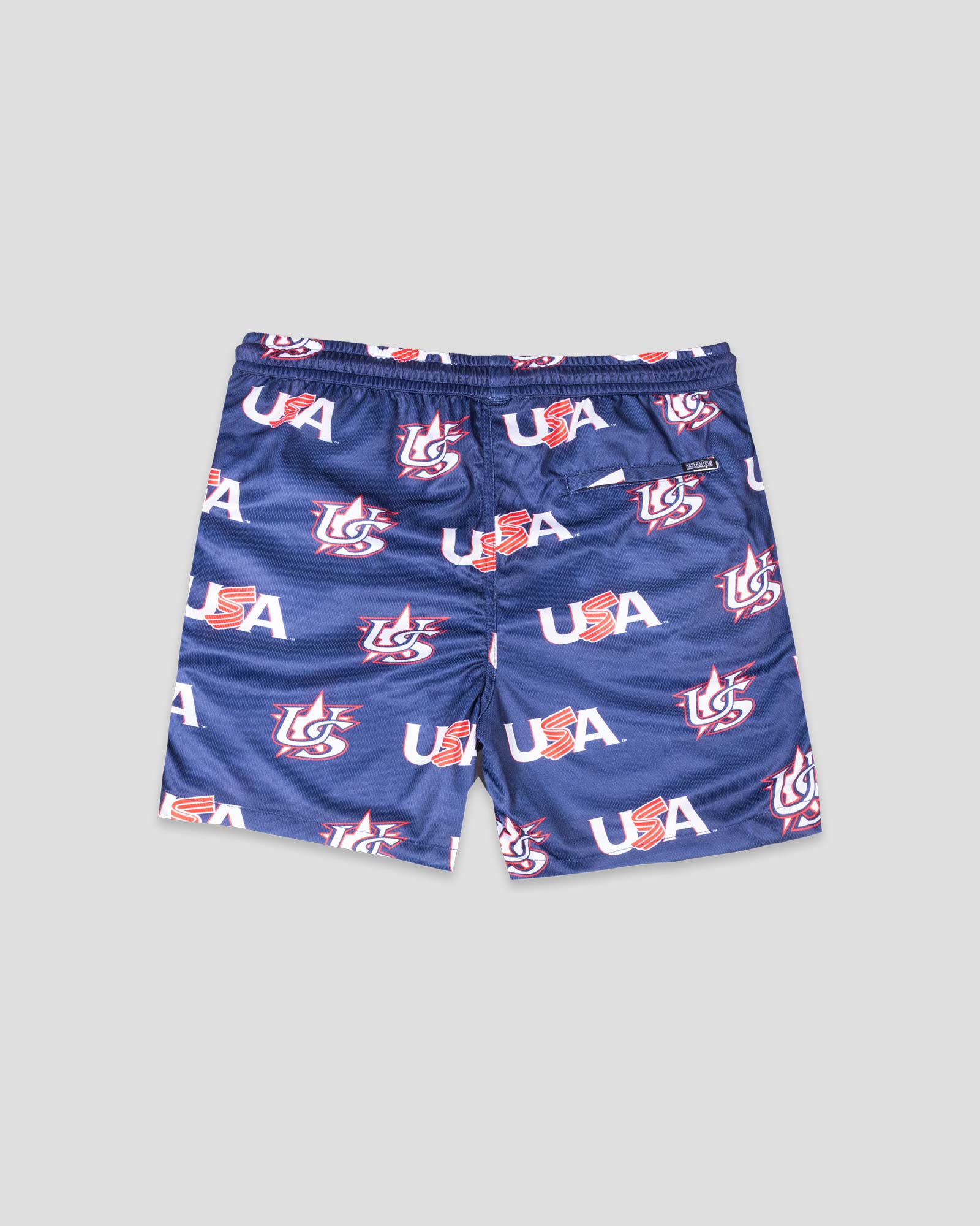 USA Pattern Diamond Air Youth Mesh Shorts (Navy) - Baseballism x USA Baseball