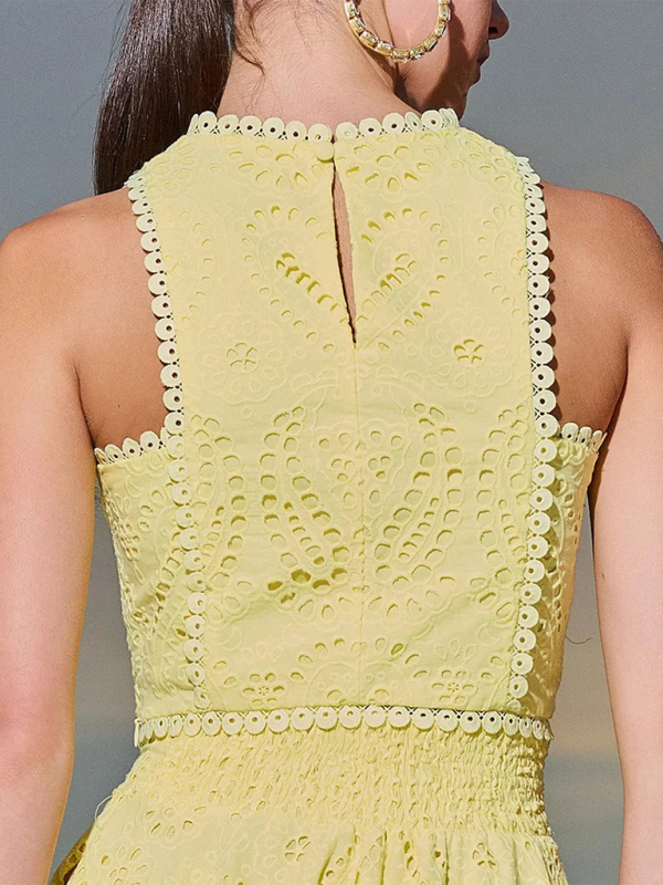 Sleeveless Elegant Lace Two-Piece Maxi Skirt Set