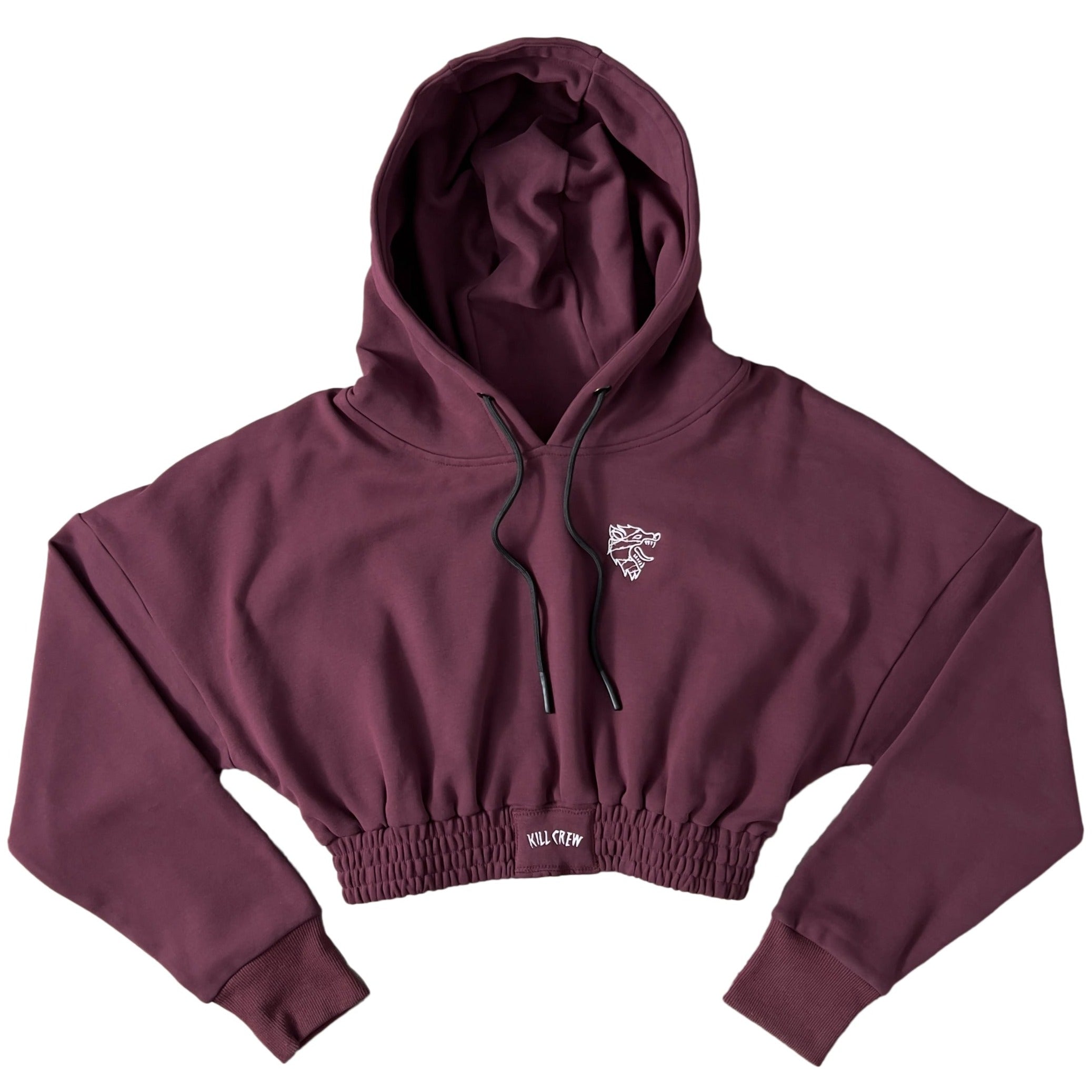 CROP HOODIE - MAROON