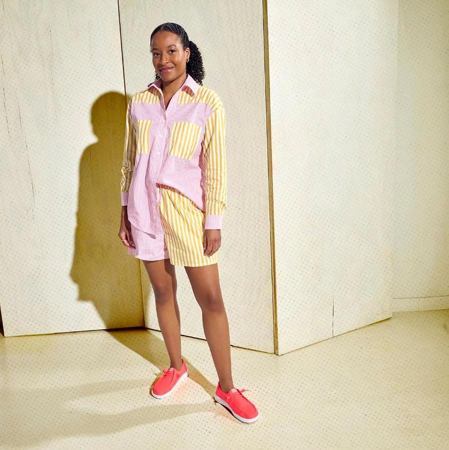 Wendy Stretch Canvas - Fiery Coral