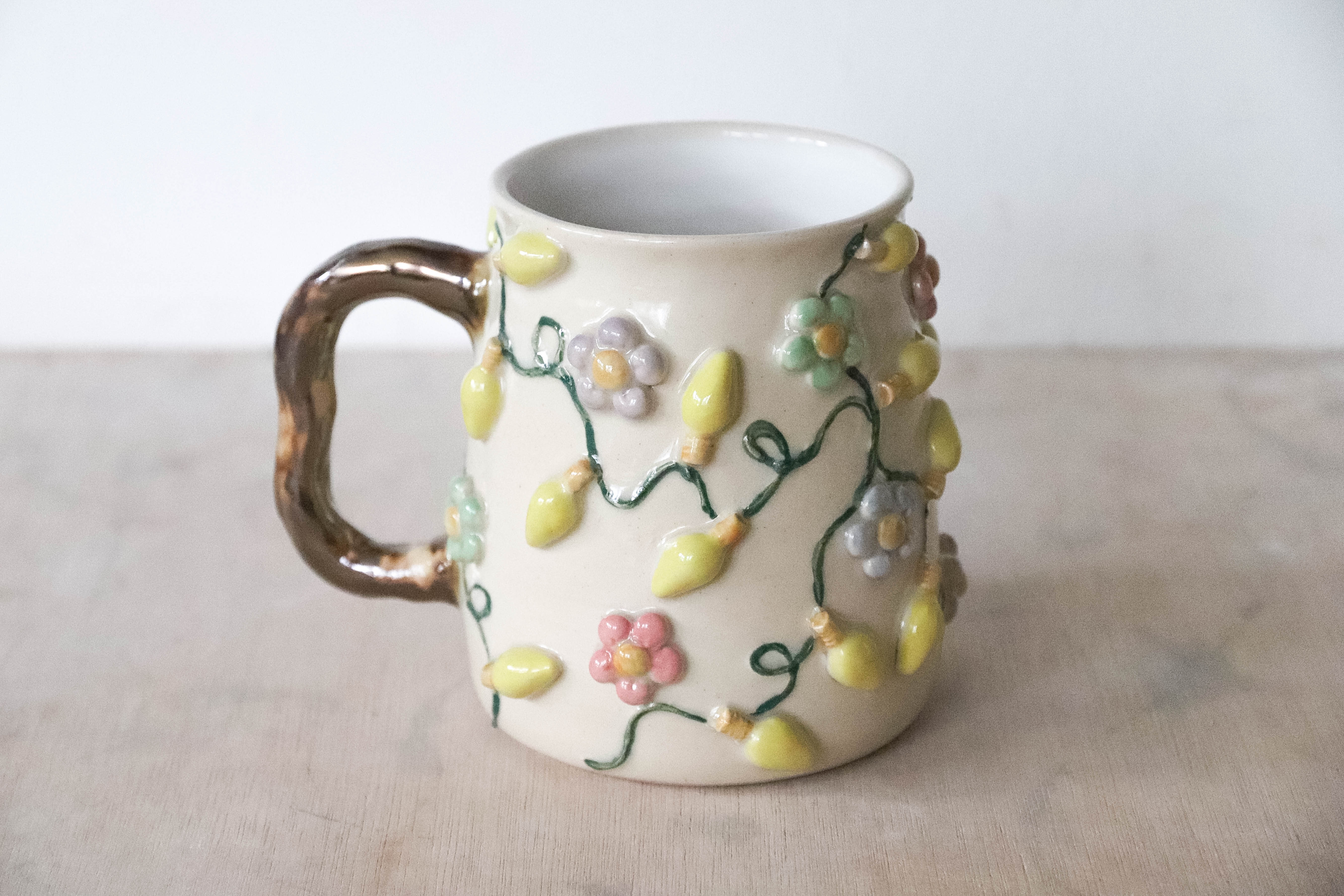 Flower Fairy Lights Stoneware Mug