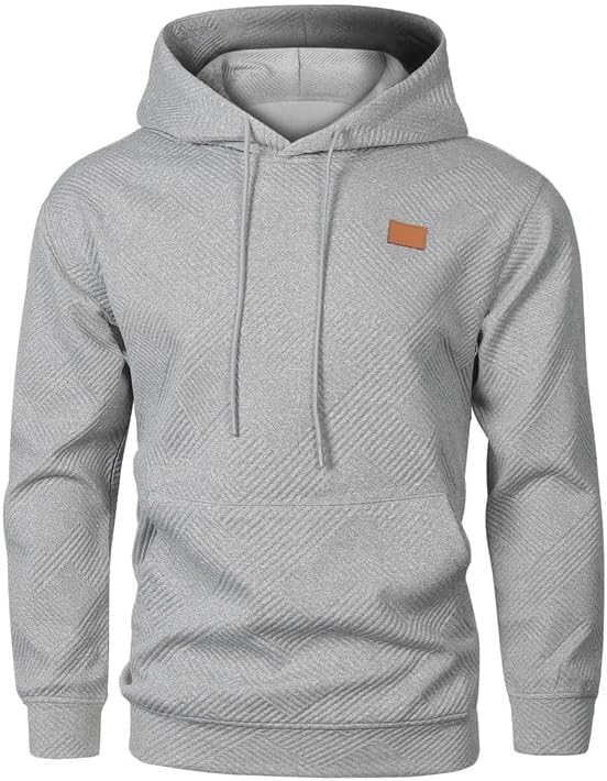 Mens 2 Piece Jacquard Sweatsuit Outfits Hoodie Sweatshirt & Joggers Sweatpants Set Tracksuit