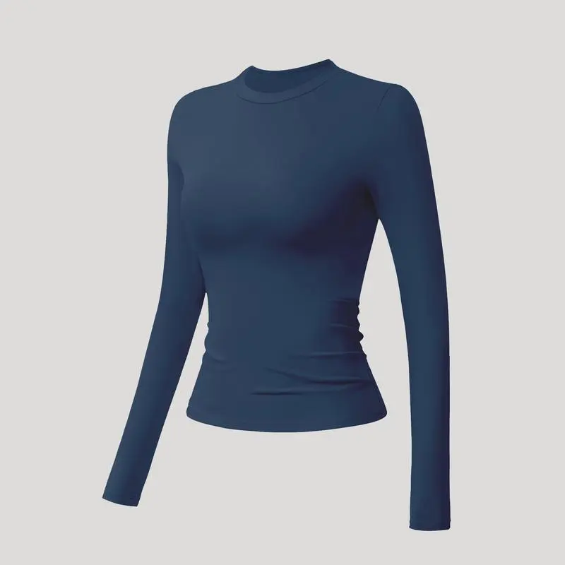 Sports Tee And Long Shirt Round Neck Slim T-shirt