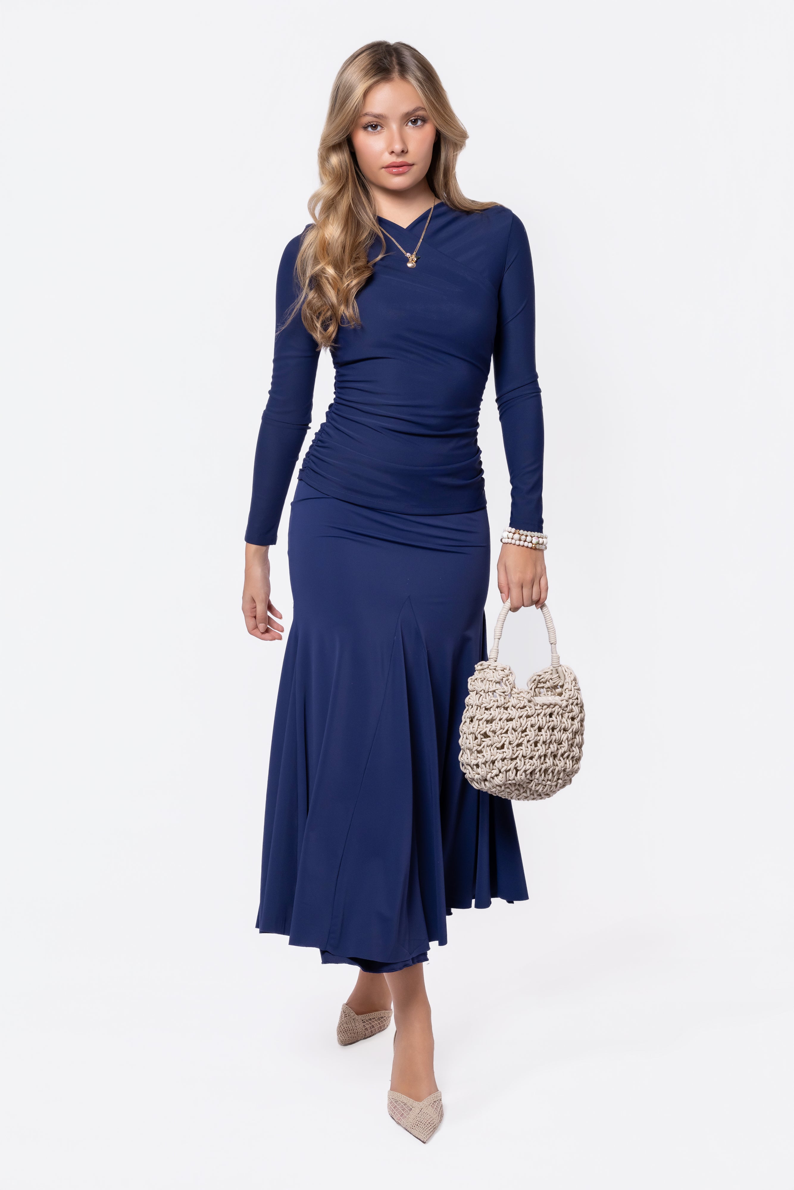 Natalia Skirt (Navy Solid)