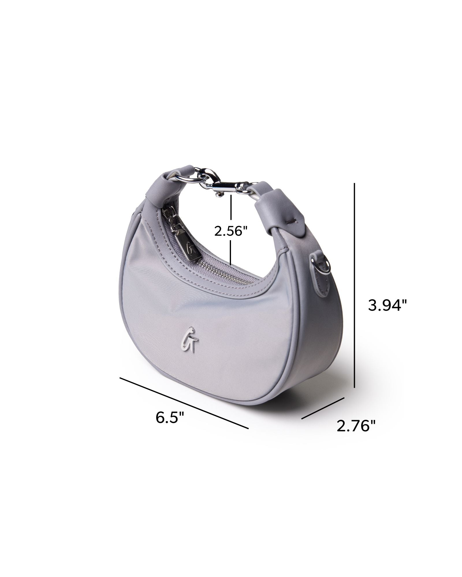 NANO NYLON HOBO BAG - GRAY