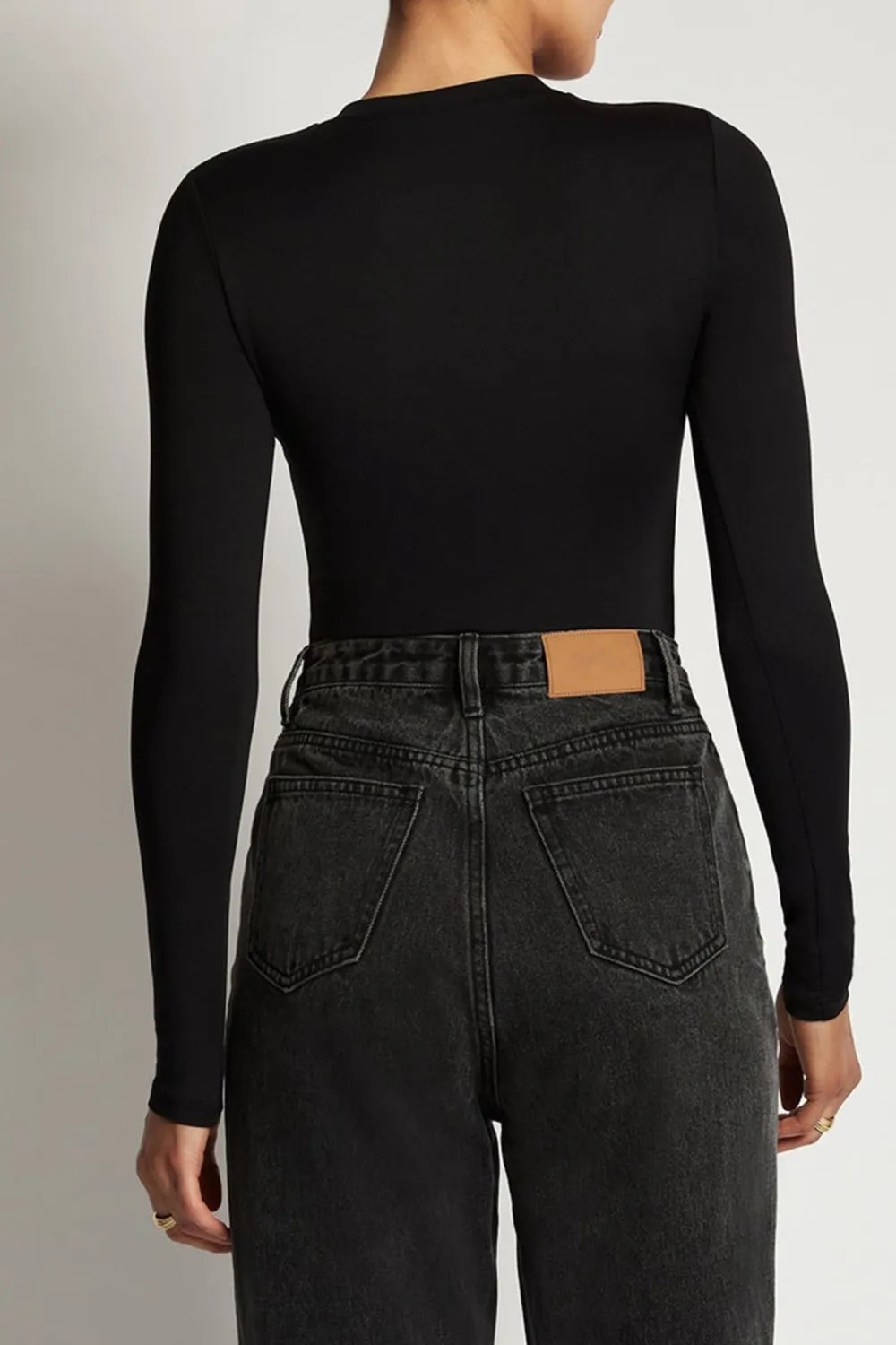 Skinny Long Sleeve Crew Neck Bodysuit