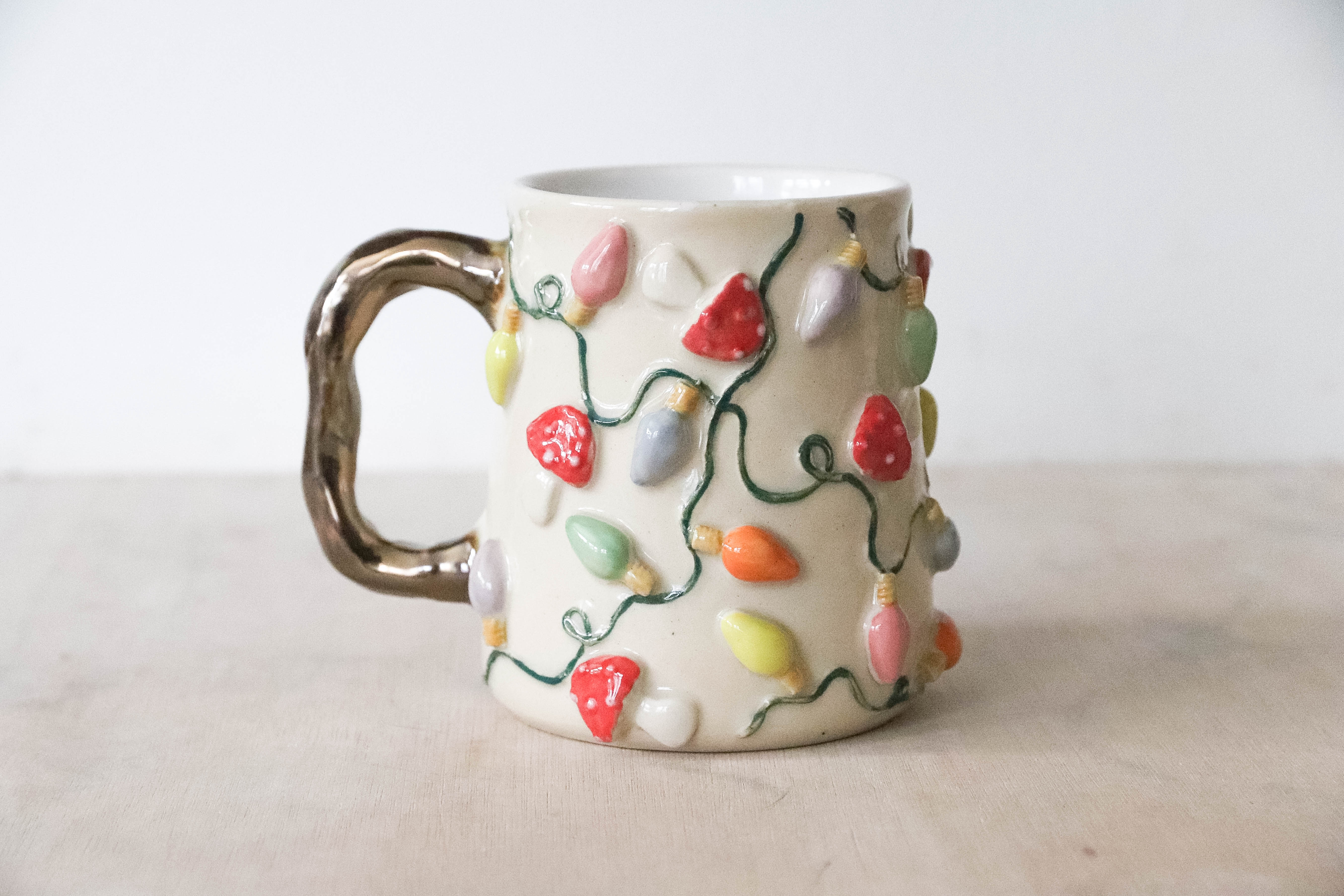 Toadstool Fairy Lights Stoneware Mug