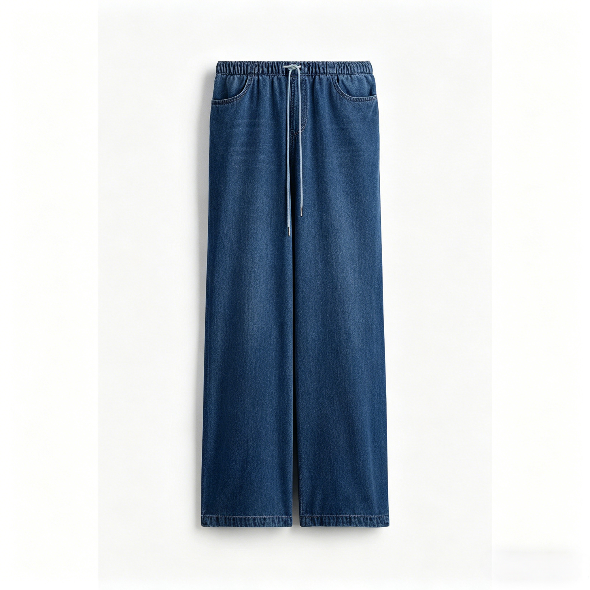 Denim drawstring trousers