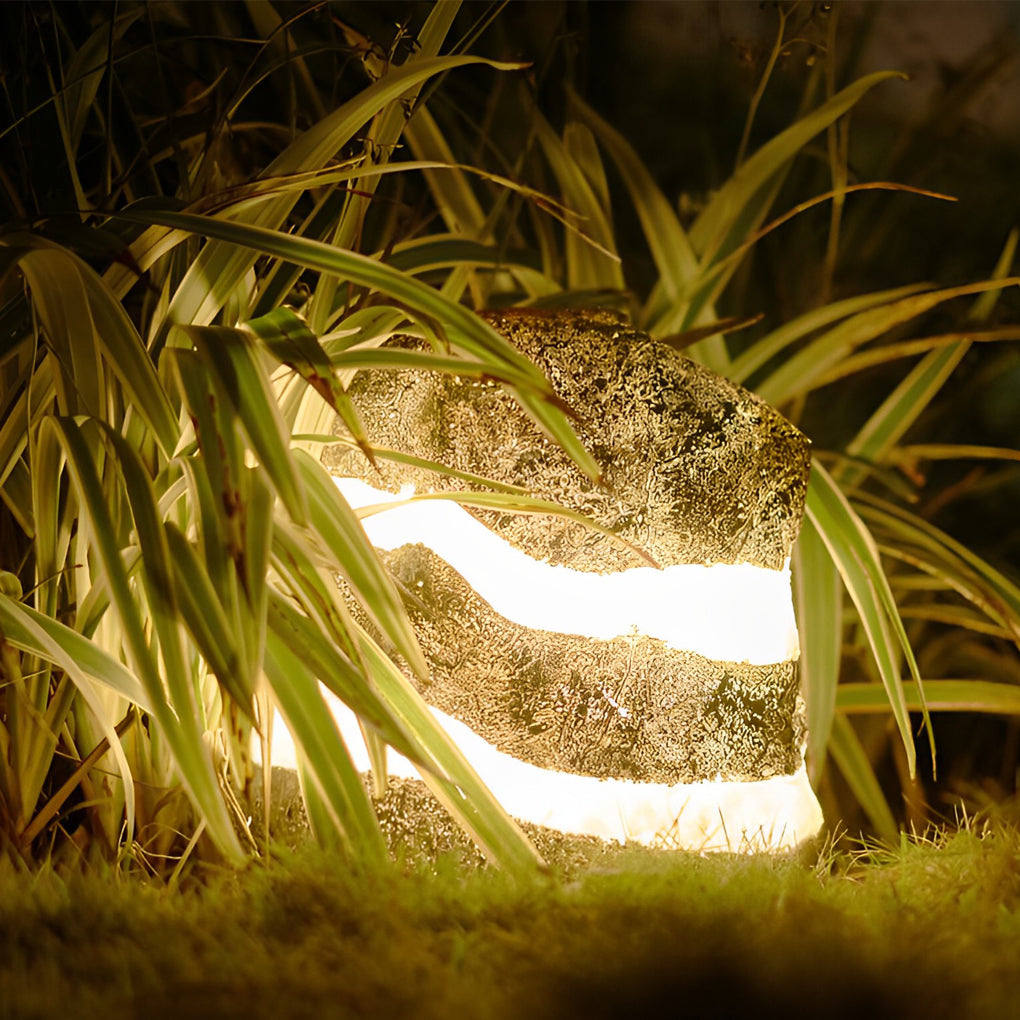 Resin Stone Shaped Waterproof 12V LED Modern Outdoor Lights Lawn Lamp