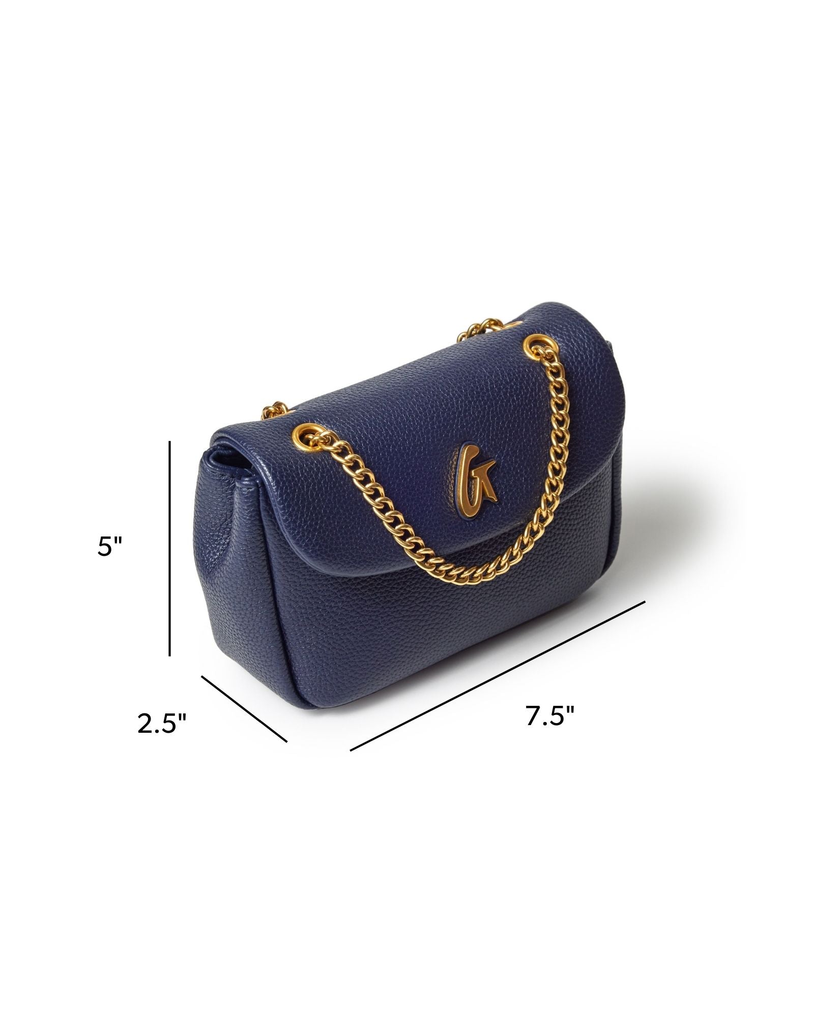 MINI PEBBLE FLAP BAG - NAVY