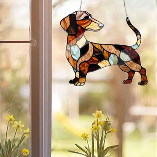 Dachshund Dog Window Hanging Suncatcher