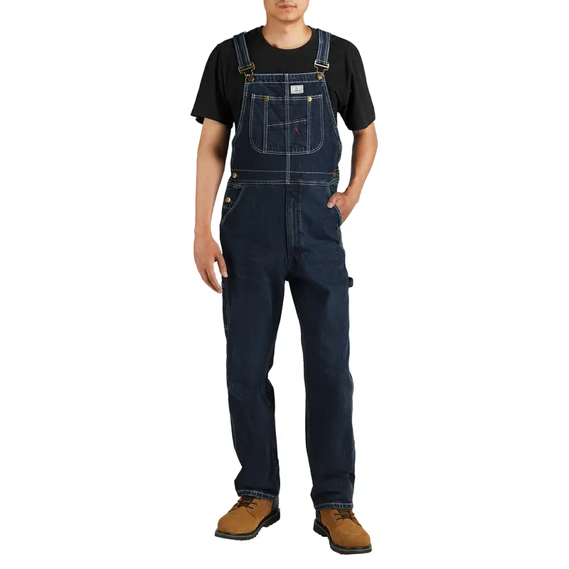 🔥Men's 4-Pack Flex Denim Bib Overalls — Adjustable & Utility Ready