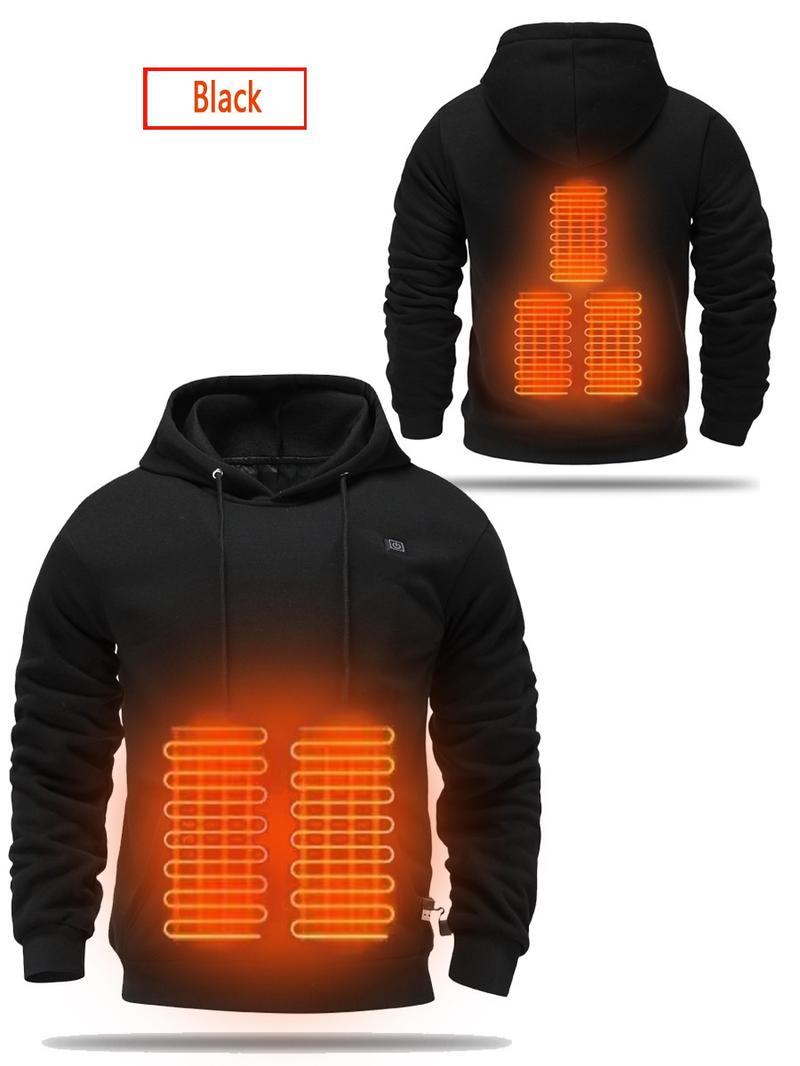 🔥Men’s USB Heated Hoodie with Adjustable Heating – Winter Outdoor Thermal Sweatshirt🔥