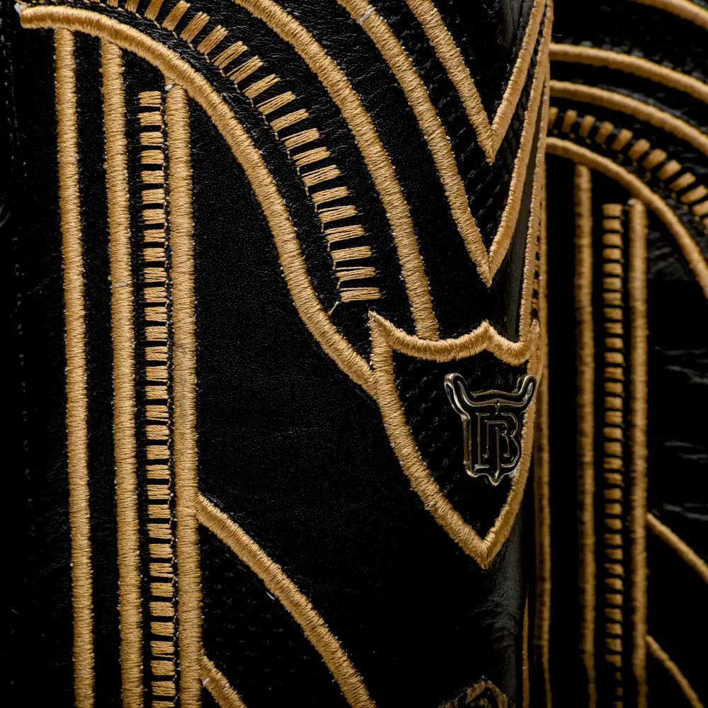 Orix Two-Tone Caiman Neck Leather Boots - Square Toe