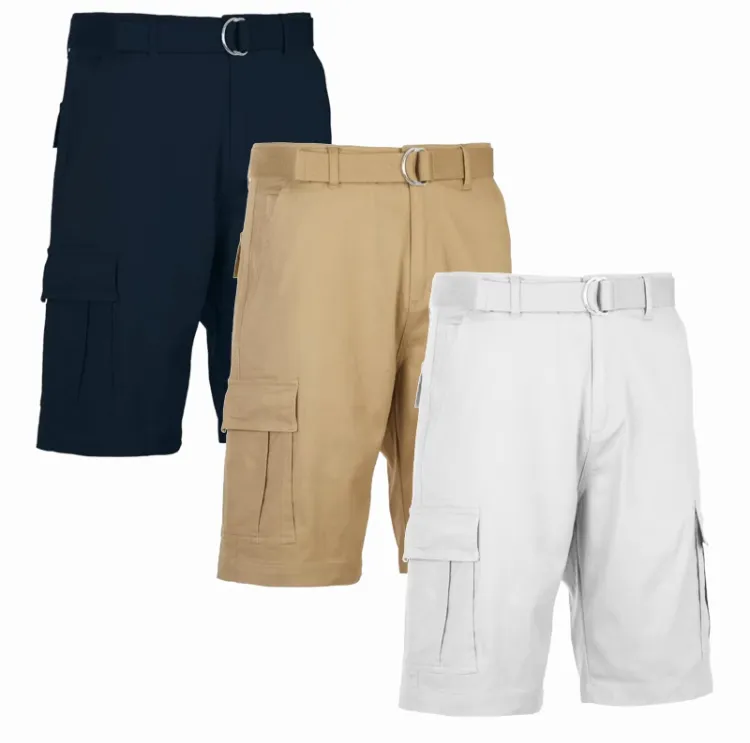 Men's Cotton Stretch Cargo Shorts with Belt – Comfortable, Stylish & Versatile Summer Wear