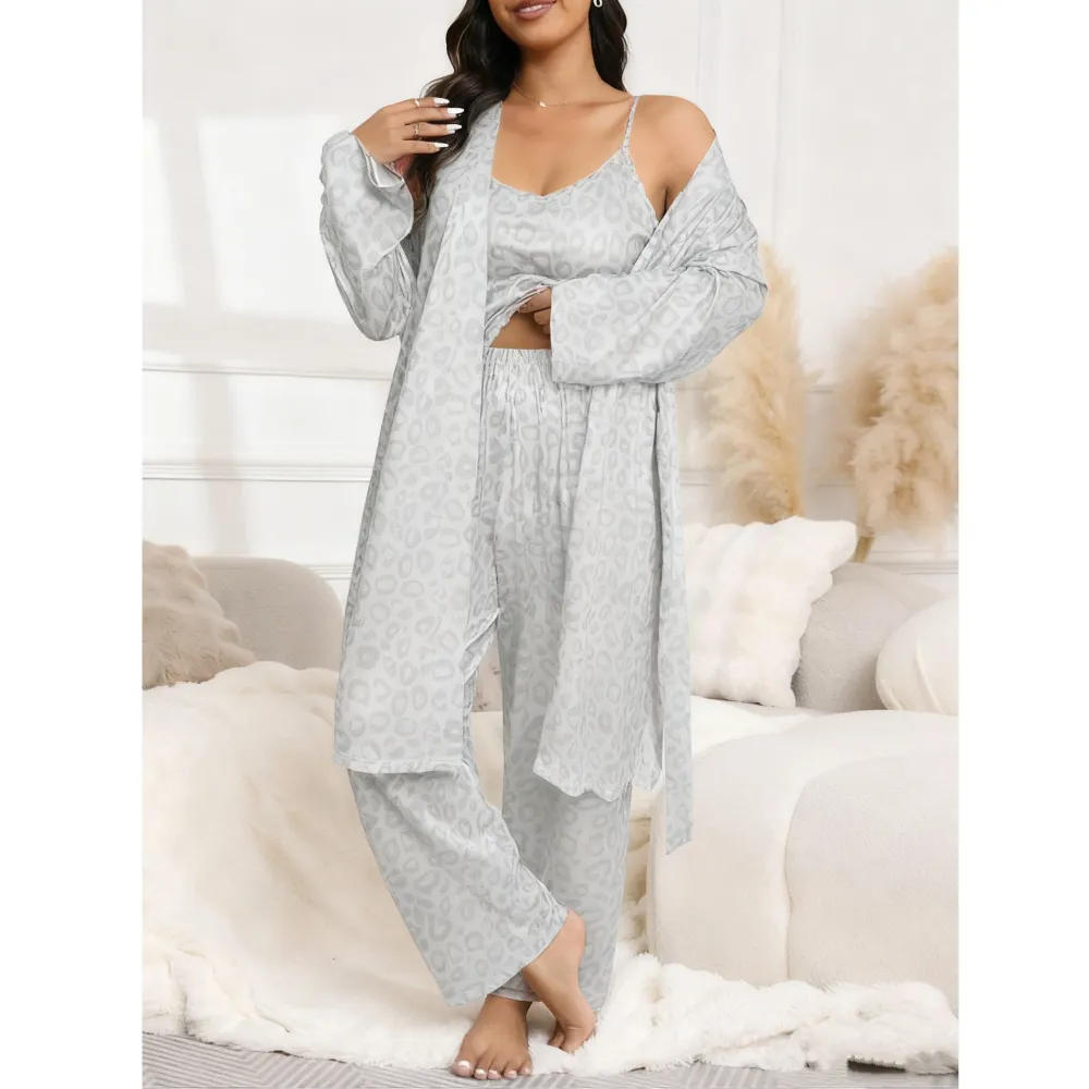 Women's Leopard Print Pajama Set