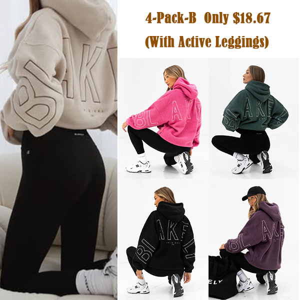Women's Oversized Hoodie Active Leggings Set(Please leave your pants size when placing your order.)