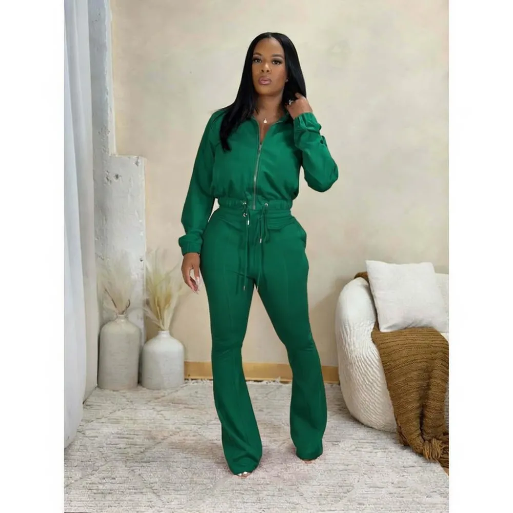 Flare Pants & Jacket Set