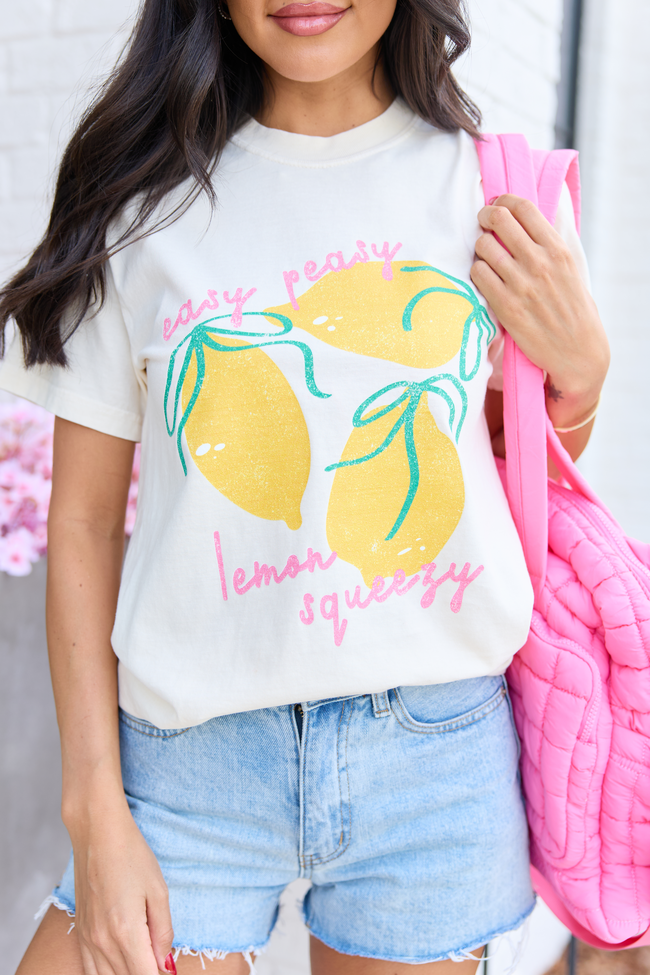 Easy Peasy Ivory Graphic Tee