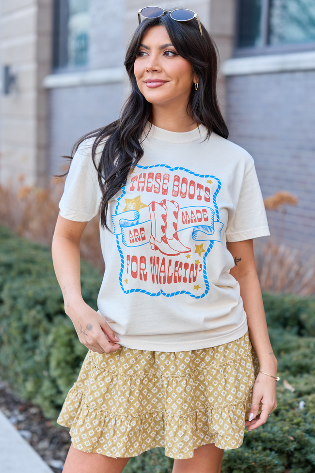 These Boots Are Made For Walkin' Ivory Graphic Tee