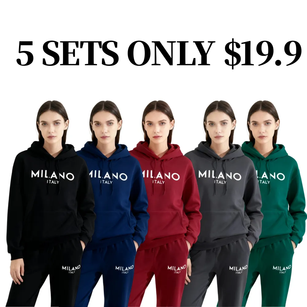 Wmen's Milano Printed Hoodie Set