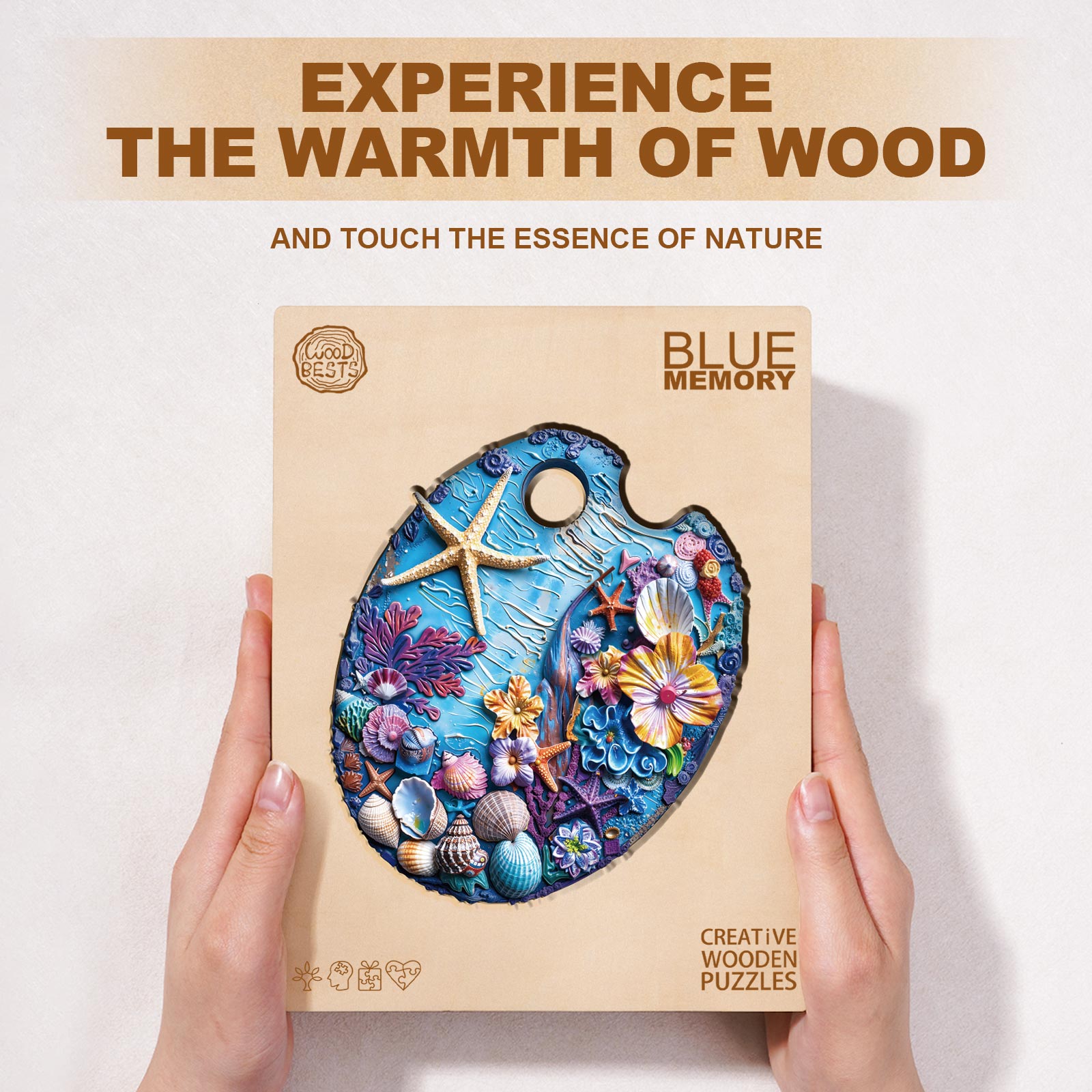 Blue Memory Wooden Jigsaw Puzzle