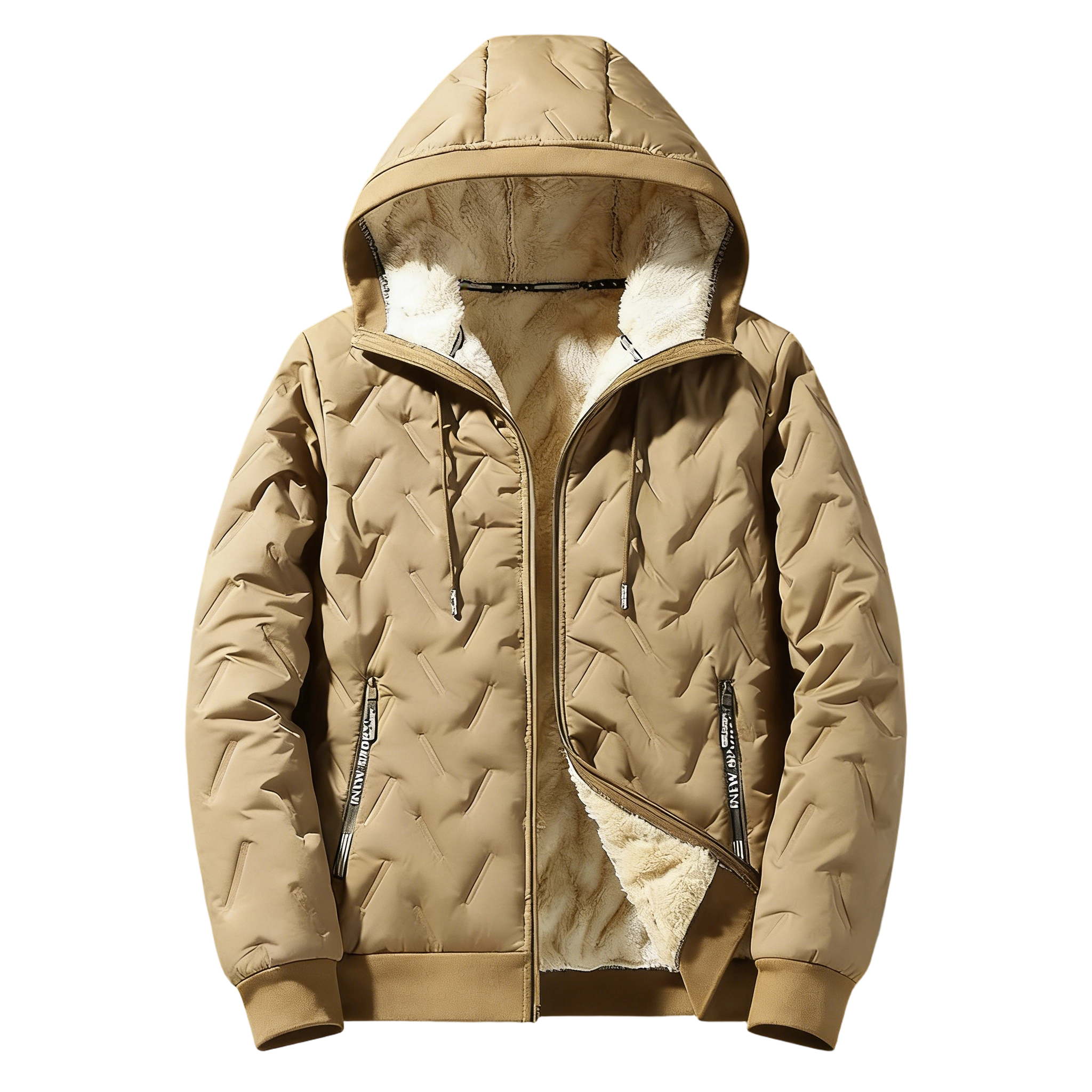 Men’s Hooded Cotton Winter Jacket with Fleece Lining (3-Pack)