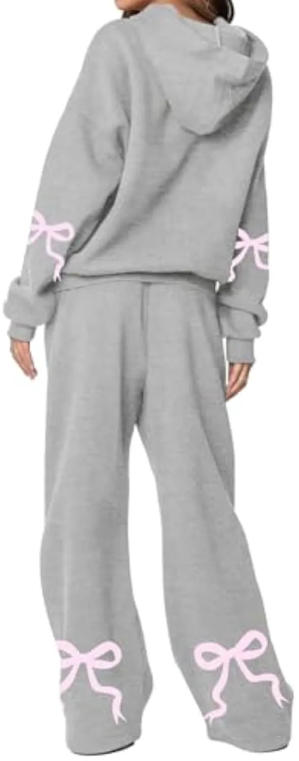 Women’s 2-Piece Lounge Set – Hoodie & Wide Leg Sweatpants