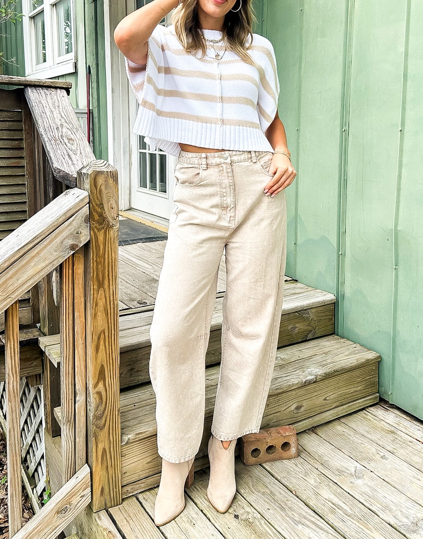 Striped Intentions Sweater Knit Vest Top - FINAL SALE