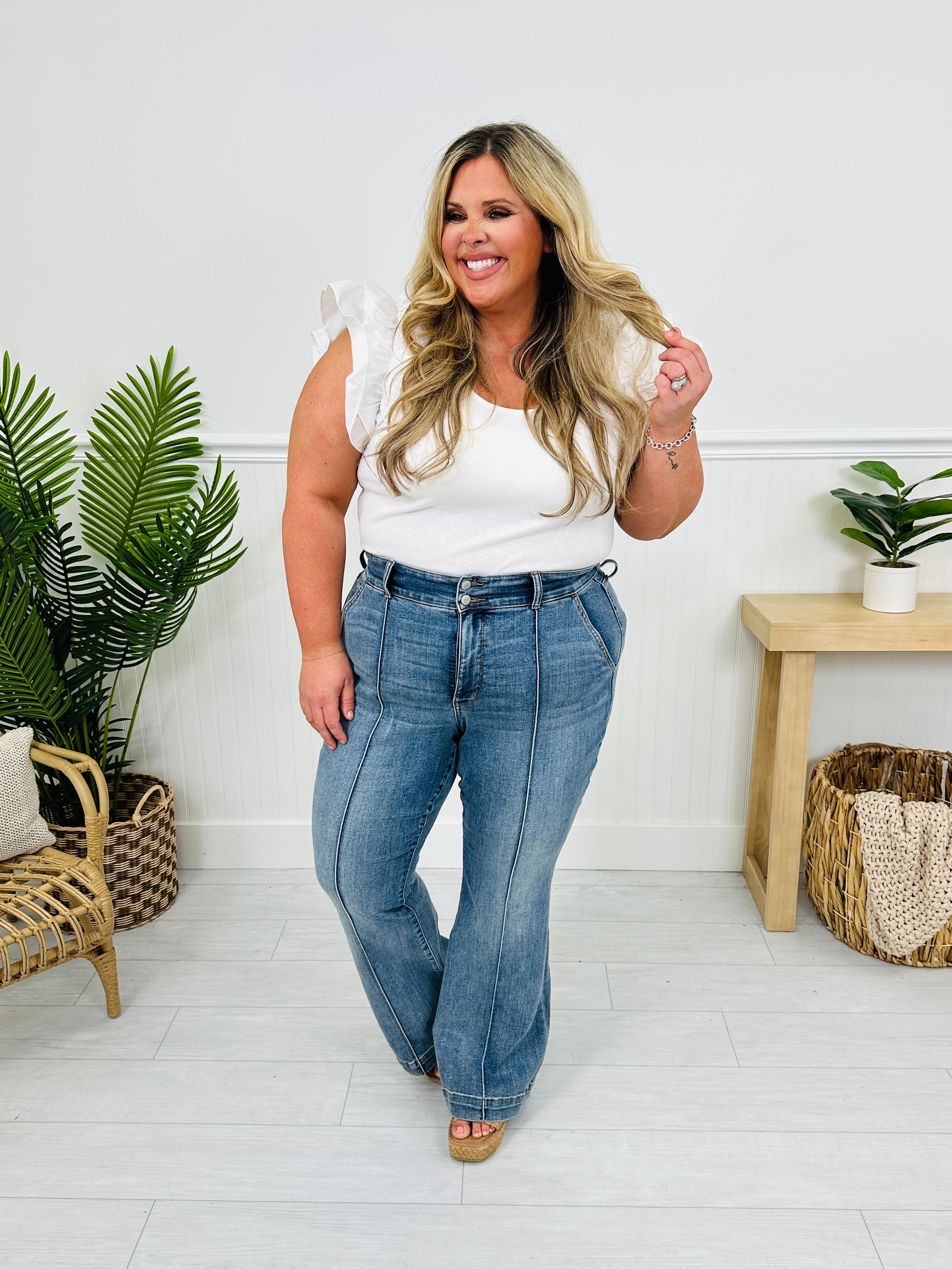 Judy Blue Stop and Stare Flare Jeans