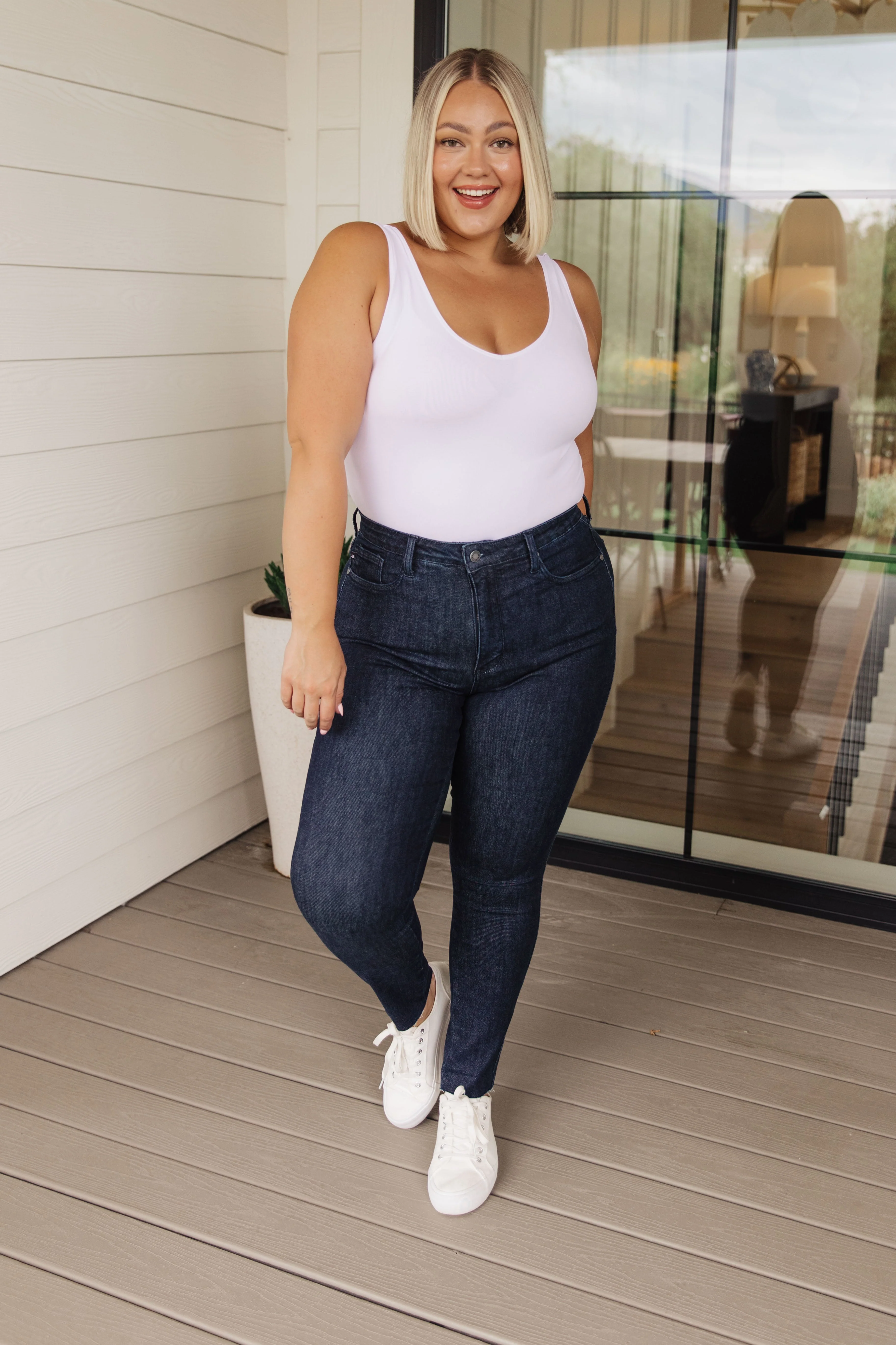 Blue Constance High Rise Control Top Skinny Jeans