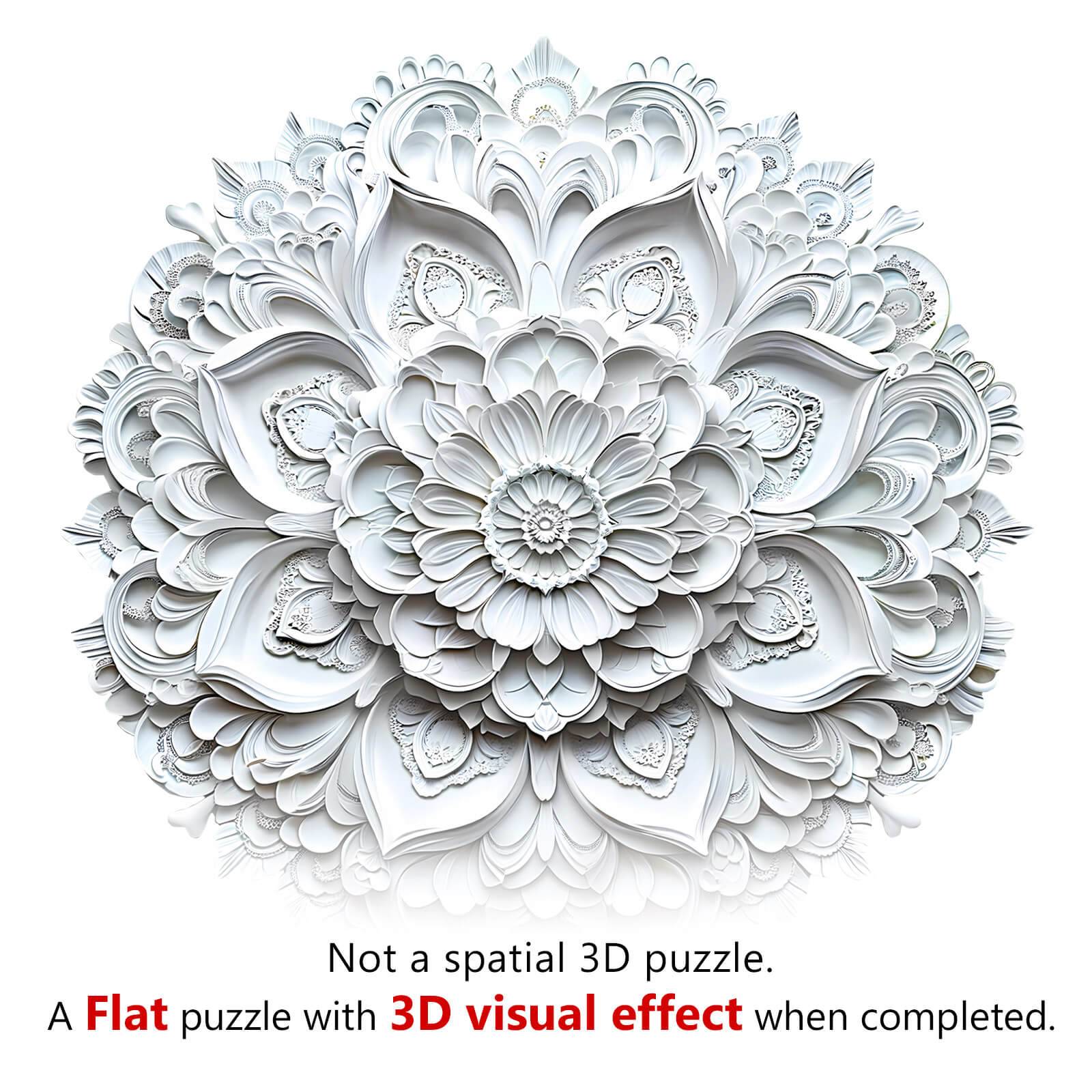 3D Paper Mandala-2 Wooden Jigsaw Puzzle