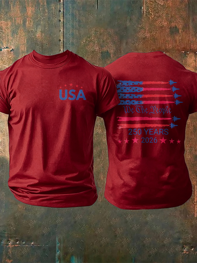 Men'S Round Neck Printed T-Shirt