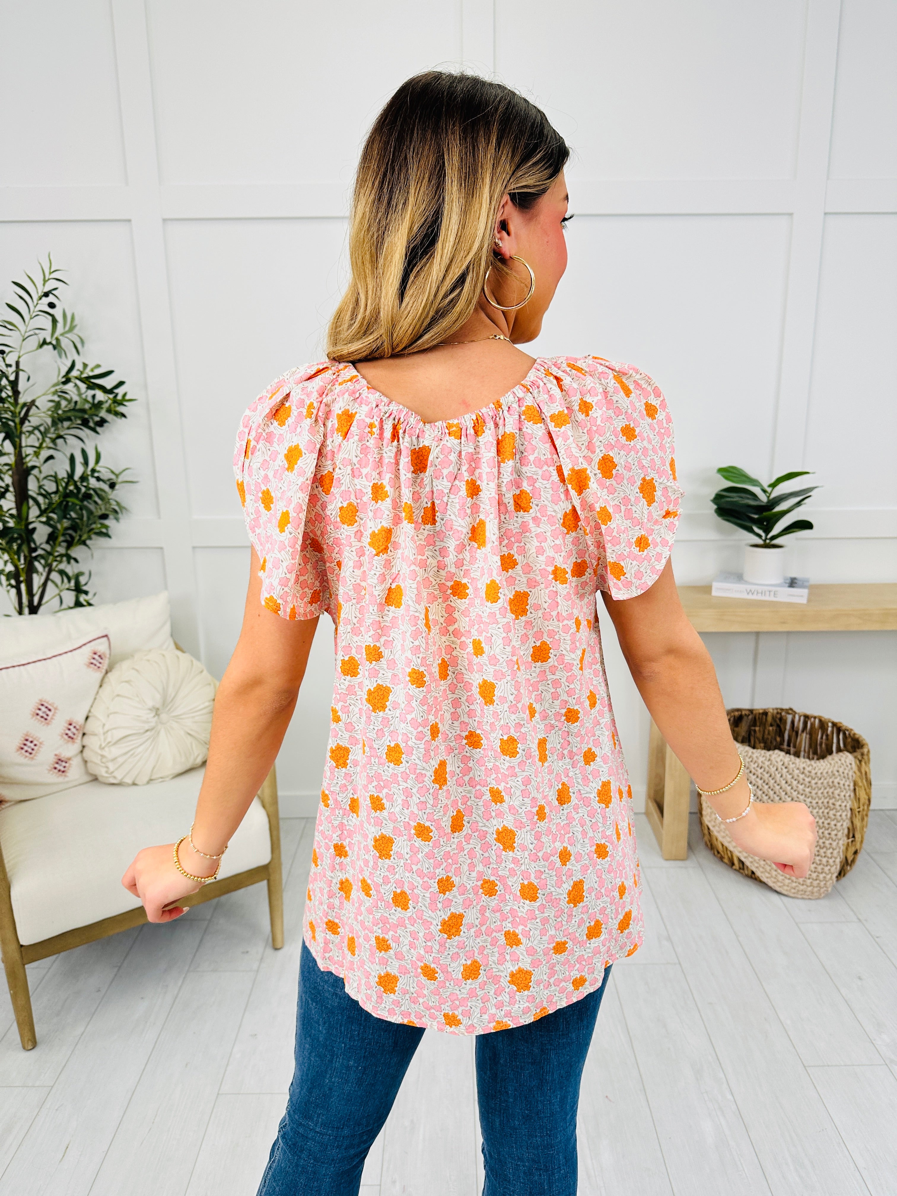 Off The Bloom Top In Pink