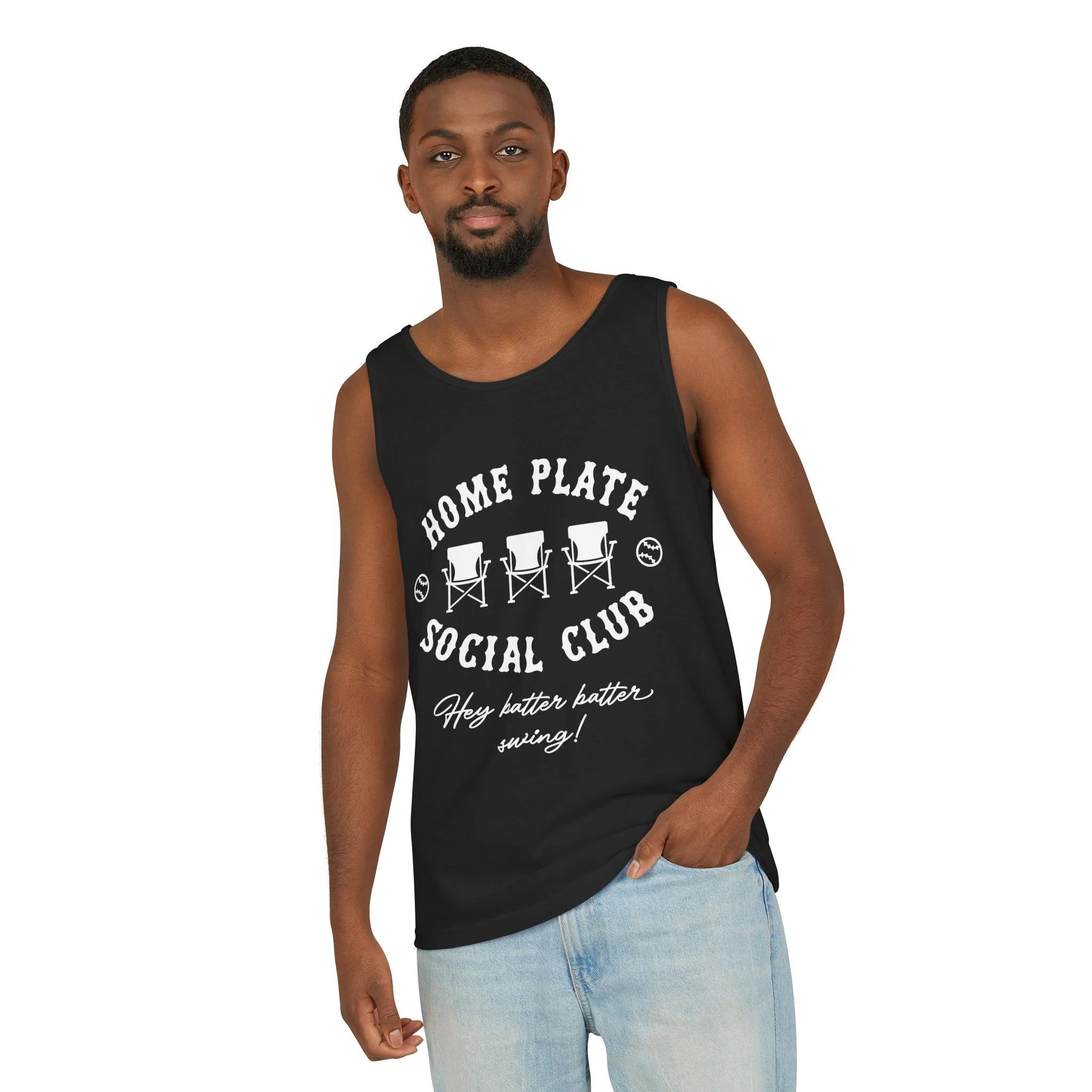 Home Plate Social Club Comfort Color Unisex Garment-Dyed Tank Top