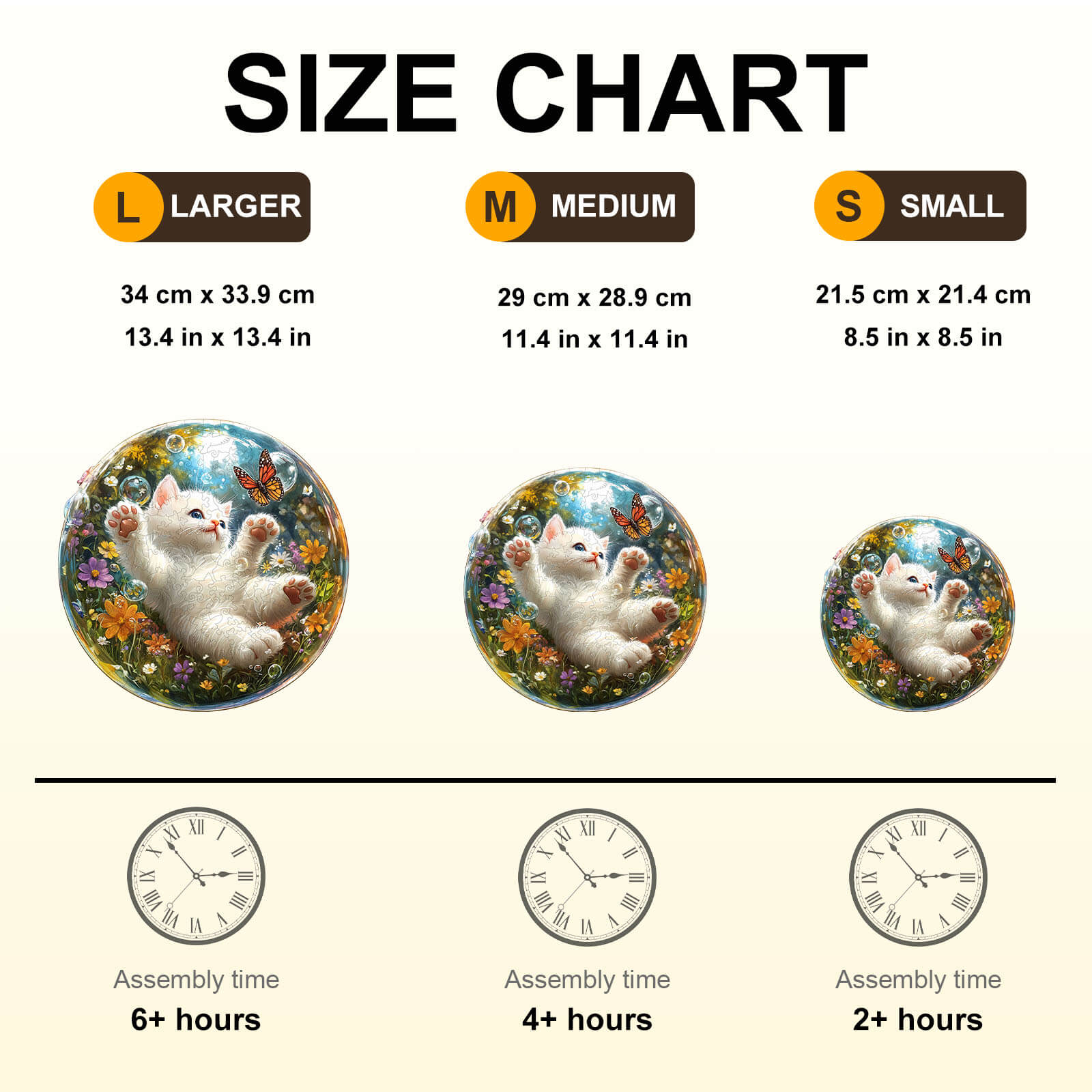 Bubble Cat-1 Wooden Jigsaw Puzzle