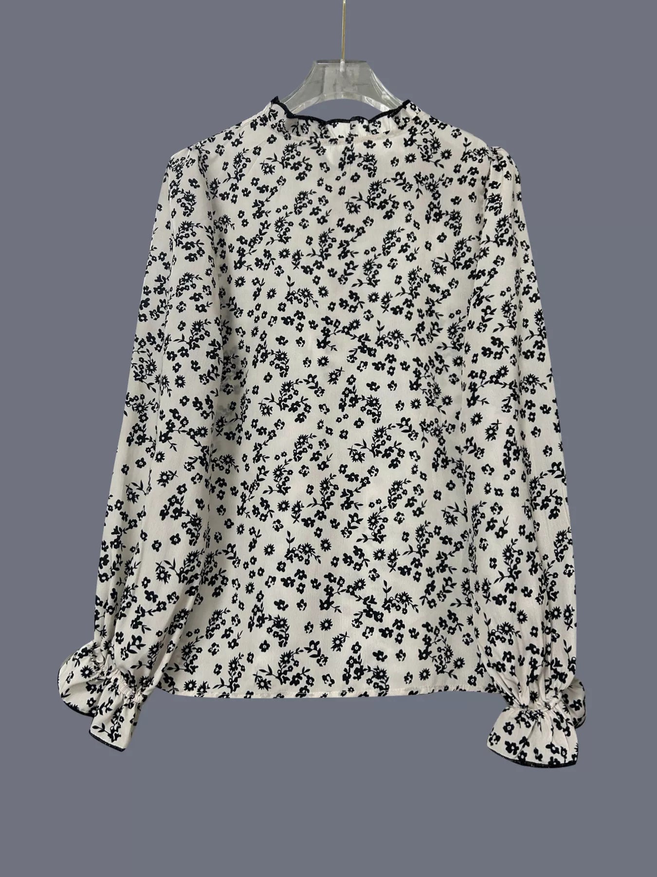 Floral Print Long Sleeve Button-Down Shirt