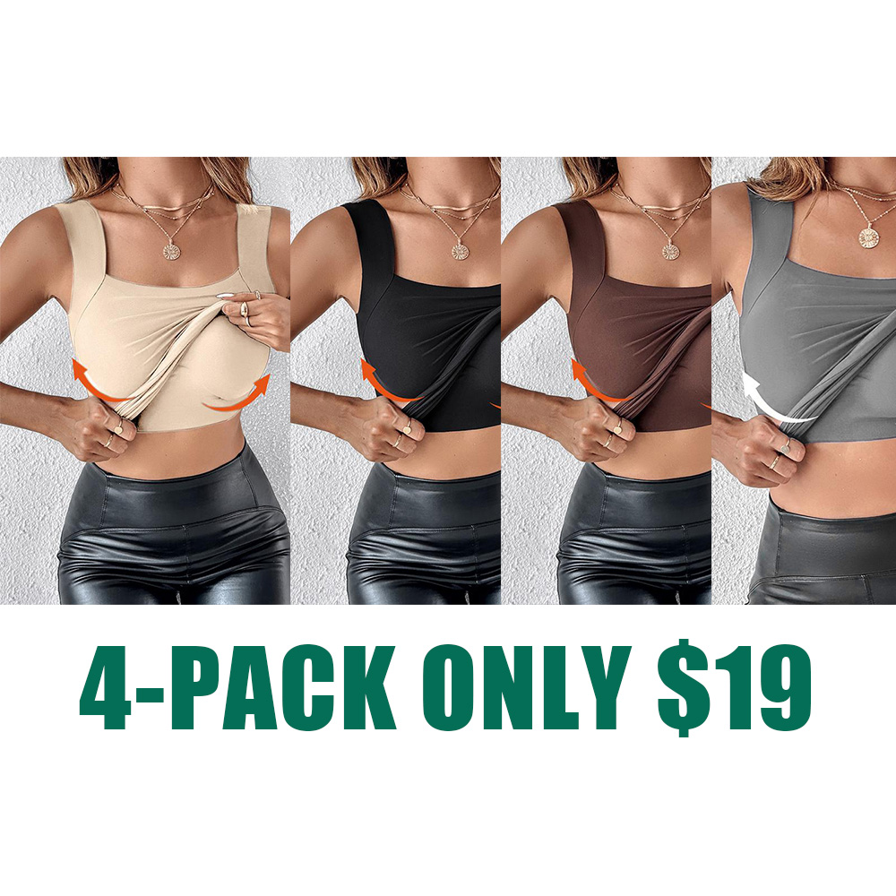 Women's Seamless Shaping Tank Top with Built-in Bra