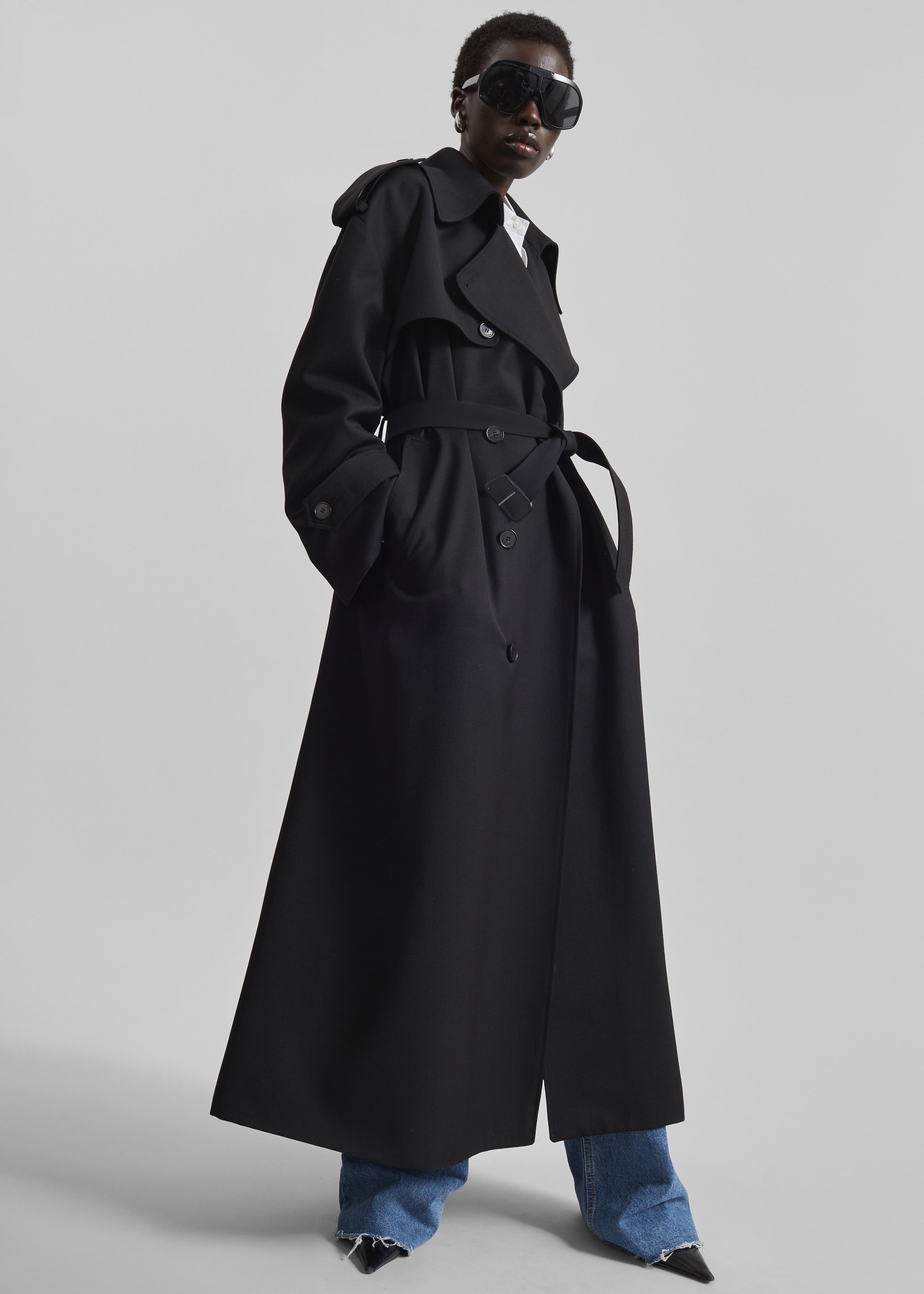 Dursley Tailored Trench Coat - Black